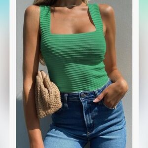 Square Neck Sweater Tank